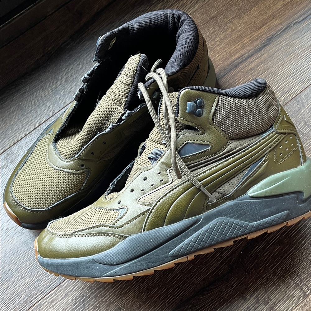Men's Olive Green Athletic Sneakers